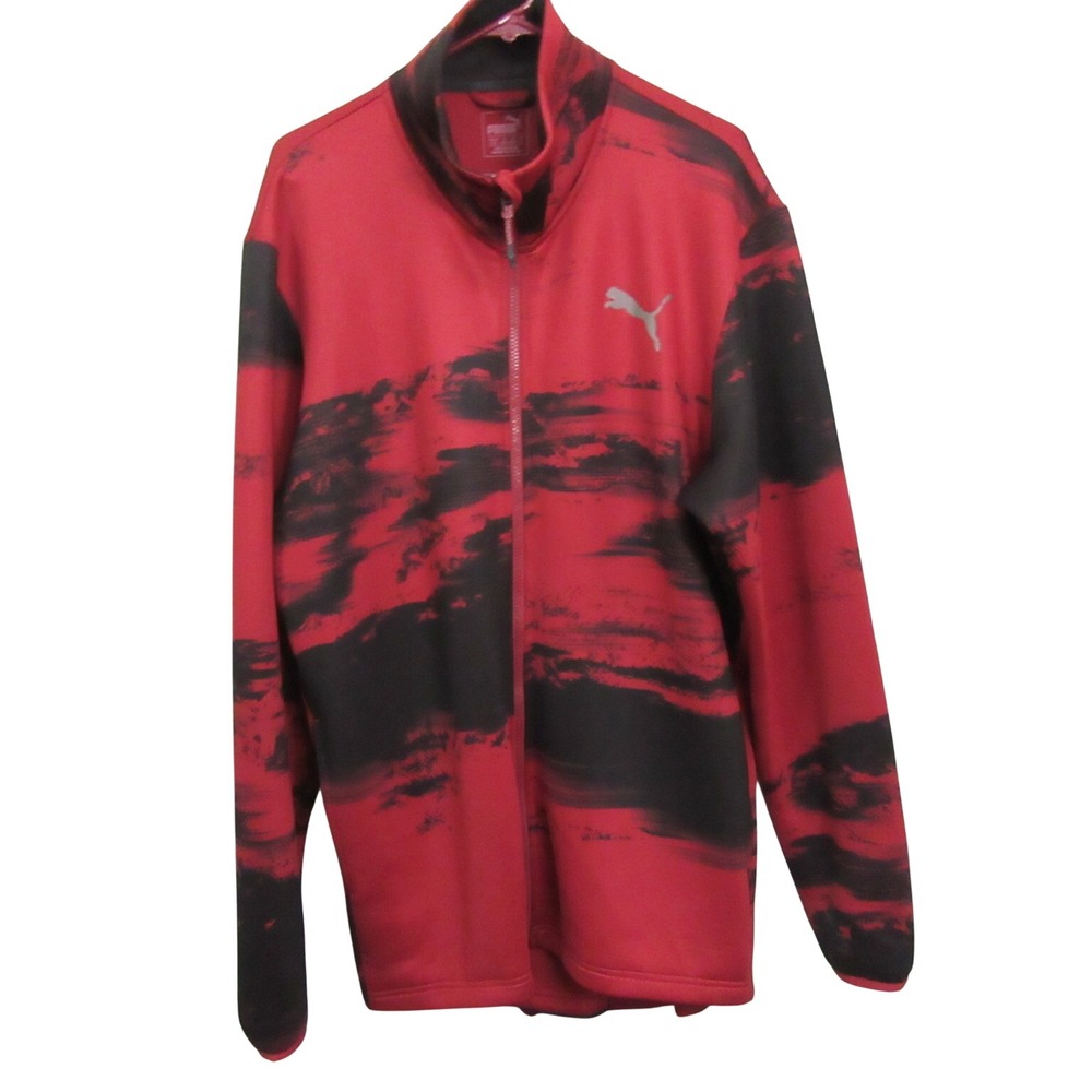 PUMA Mens Full Zip Jacket XL Red‎ Active Training Nocturnal Energy